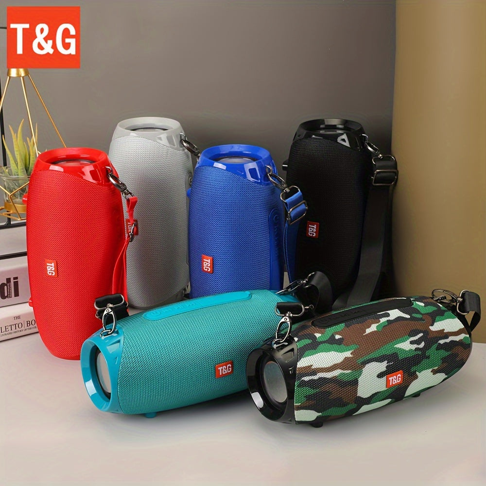 TG534 Portable Wireless Stereo Outdoor Speaker With Dual Speakers, Waterproof For Life, TWS Stereo Subwoofer Hands-Free Call/FM/TF Card/U Disk, For Mobile Phone/Tablet/TV, Music Speaker Plug-in Card U Disk Gift For Friends