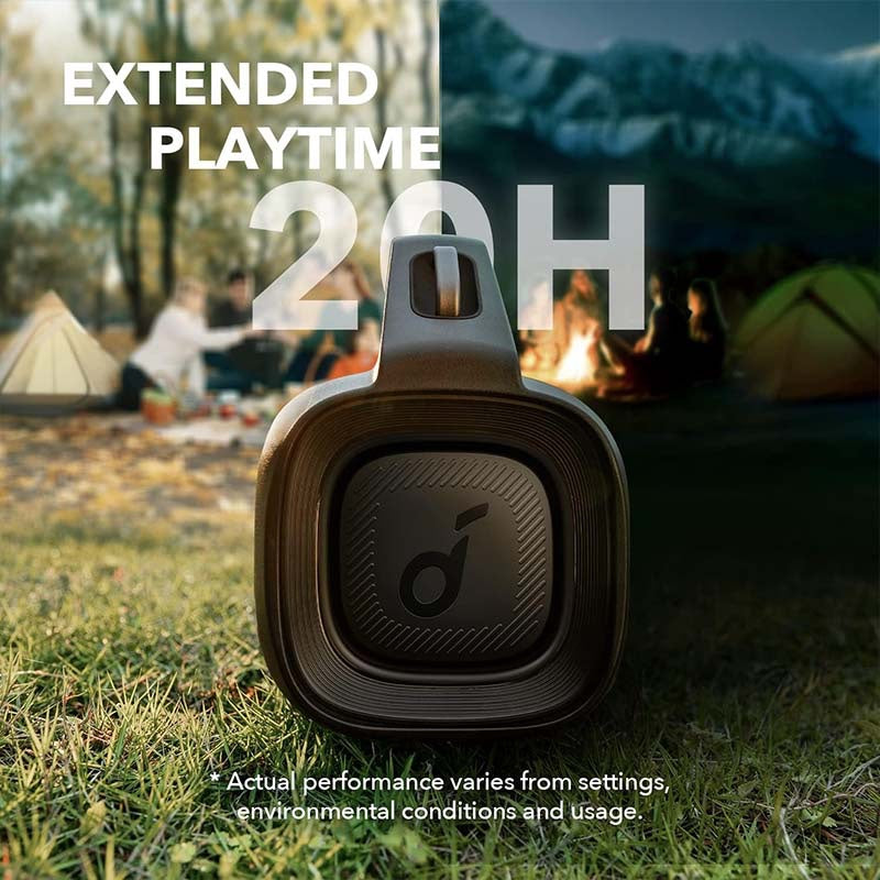Soundcore Motion Boom Plus IP67 Portable Speaker, 80W Stereo Sound, Custom EQ & BassUp, Built-in Power Bank, Waterproof Bluetooth Speaker for Camping, Beach, and Backyard