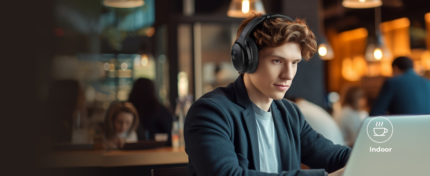 SupremeSound Hybrid Active Noise Cancelling Headphones - Bluetooth Wireless with Hi-Fi Audio, Premium Comfort, Seamless Connection, Built-in Mic for Crystal-clear Calls