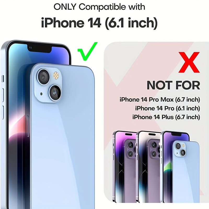 For IPhone 14 Case, Heavy Duty Drop Protection, Full Body Rugged Shockproof Dust Proof 3- Layer Tough Protective Phone Cover For Apple IPhone 14 Gift For Birthday/Easter/President's Day/Boy/Girlfriends
