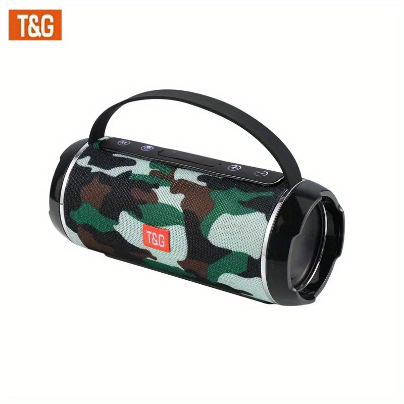 T&G TG116C Portable Wireless Speaker, 5.0 Surround Sound, USB/TF/FM Broadcast, 10m Connectivity, Rechargeable Lithium Battery, Type-C Charging, for Mobile/Tablet/TV, Party Companion