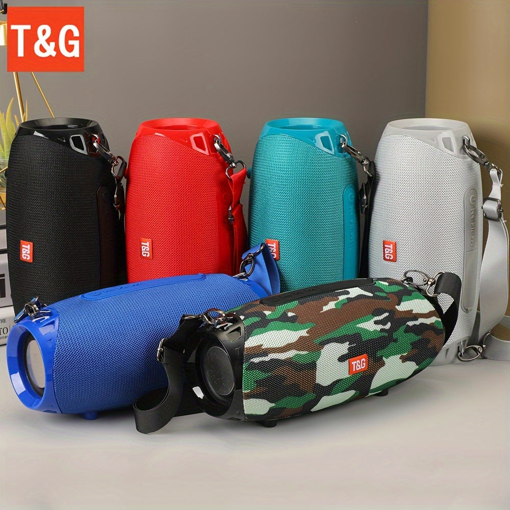TG534 Portable Wireless Stereo Outdoor Speaker With Dual Speakers, Waterproof For Life, TWS Stereo Subwoofer Hands-Free Call/FM/TF Card/U Disk, For Mobile Phone/Tablet/TV, Music Speaker Plug-in Card U Disk Gift For Friends